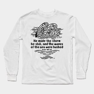 Christian typography and illustration of the psalm of the Bible. Long Sleeve T-Shirt